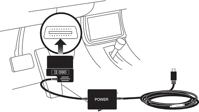 Cobra SC 201 Smart Dash Cam and 2.5A OBDII Port to Micro-USB Hardwire Kit: - Image 8