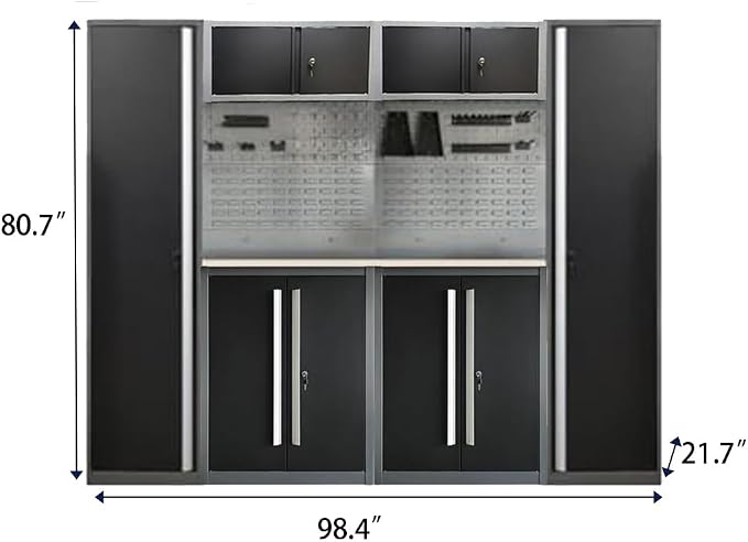 JZD Metal Garage Cabinet Set, Heavy Duty, Tool Cabinets - Image 2