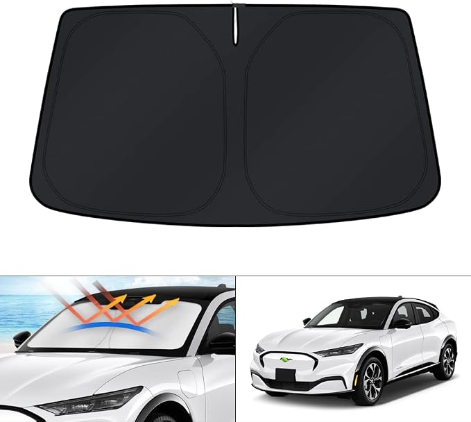 KUST Windshield Sun Shade for Ford Mustang Mach-E 2021 2022 2023 2024 2025 2026 by KUST