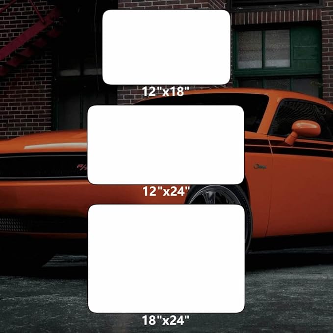Set of 2 - Blank Car Door Magnet Sticker, Rounded Corners Magnetic Vehicle Sign - Image 7