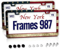 Patriotic License Plate Frame, American Flag License Plate Frame, Flag License by pmzrao