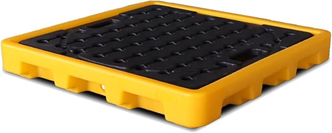 2 Drum Containment Spill Pallet, Polyethylene Low Profile Paint Bucket Tray by PFCDZDU