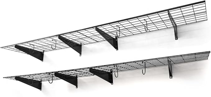 CAPHAUS Garage Wall Shelving, 96 in. W x 18 in. D Wall Mounted Garage Shelves by CAPHAUS