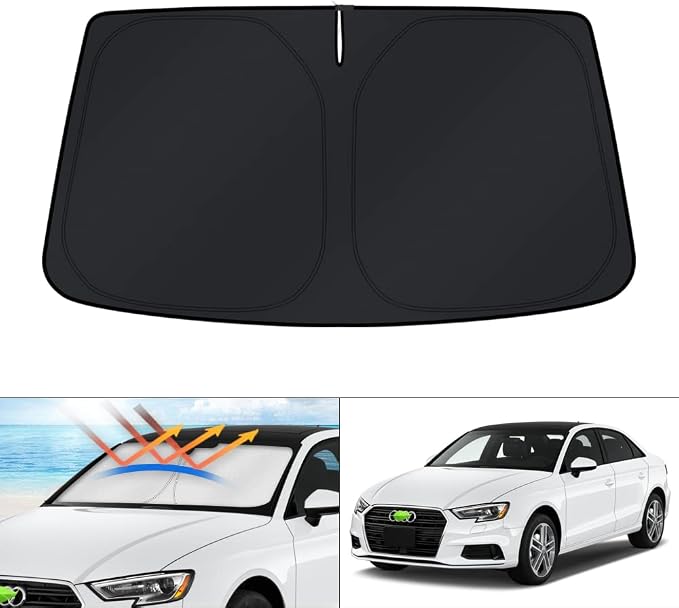 KUST Windshield Sun Shade for 2014-2020 Audi A3 Window Sunshade Sun Visor by KUST