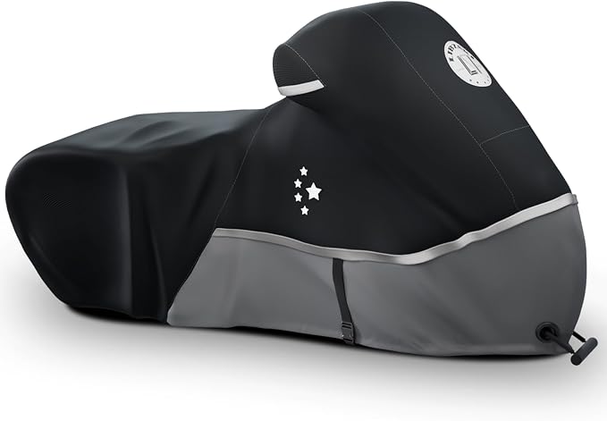 Motorcycle Cover 420D Heavy Duty All Season Universal Weather Waterproof by LILIBZAKI
