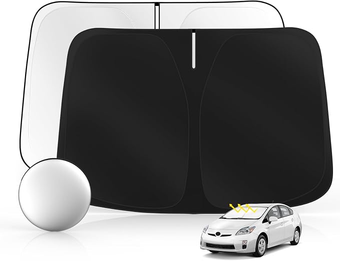 Windshield Sun Shade for Toyo-ta Prius 2010-2015 Foldable Sunshade Custom Fit by SULAGIWINDSHIELDSUNSHADE