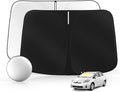 Windshield Sun Shade for Toyo-ta Prius 2010-2015 Foldable Sunshade Custom Fit by SULAGIWINDSHIELDSUNSHADE