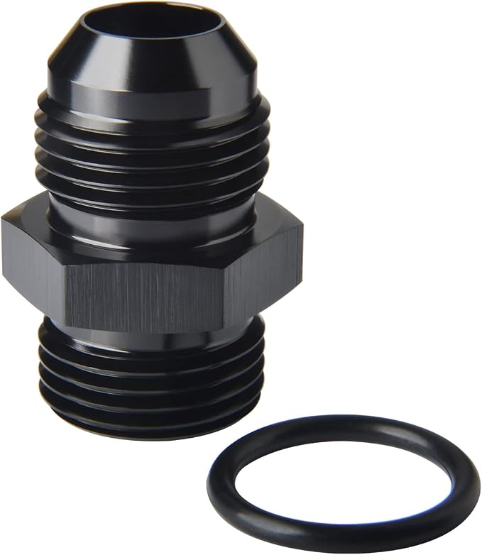 12AN Male Flare to 12AN ORB O-ring Boss Fuel Pump Rail Adapter Fitting Aluminum by Podavelle