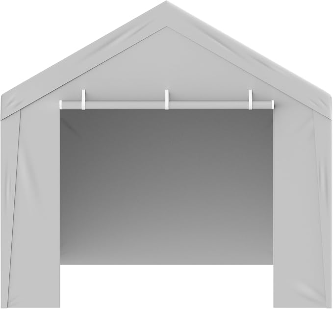 VEVOR Carport Replacement Canopy Cover Top + Side Wall 10 x 20 ft, Garage Tent - Image 11
