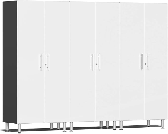 Ulti-MATE UG22630W 3-Piece Tall Garage Cabinet Kit in Starfire White Metallic by Unknown