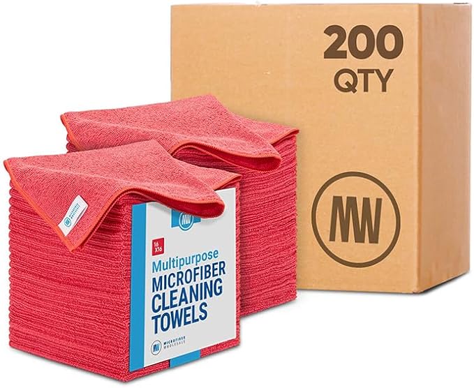 Bulk 16" x 16" All Purpose Microfiber Towels Wholesale by MicrofiberWholesale