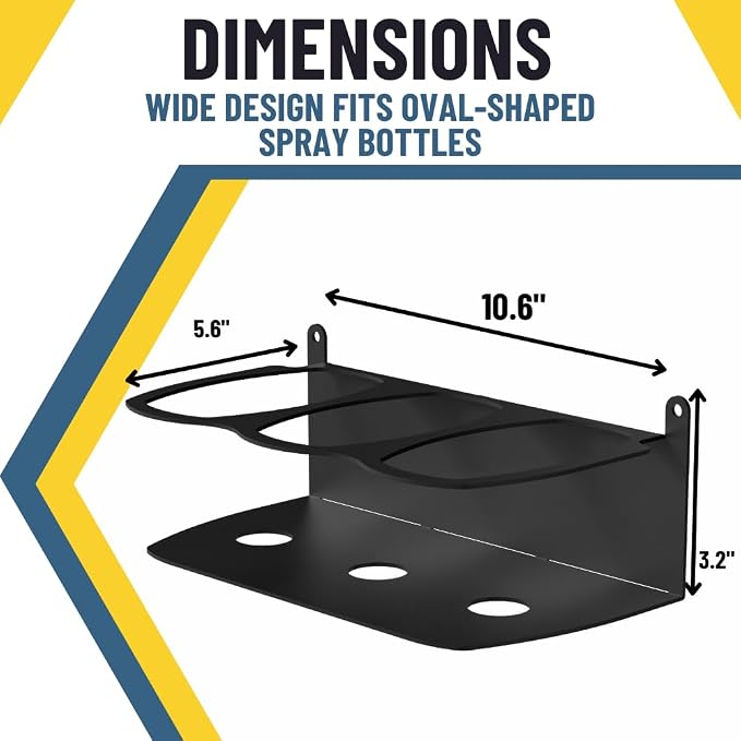 Koova Spray Bottle Holder Heavy Duty- Wall Mount Storage Rack - Image 3
