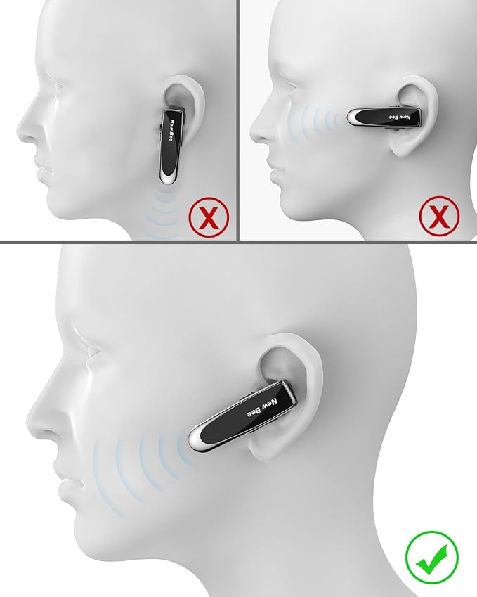 Bluetooth Earpiece Wireless Handsfree Headset V5.0 24 Hrs Driving - Image 7