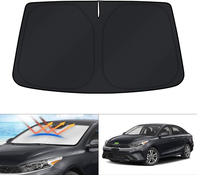 KUST Windshield Sun Shade for Kia Forte Accessories 2019-2024 Window Sunshade by KUST