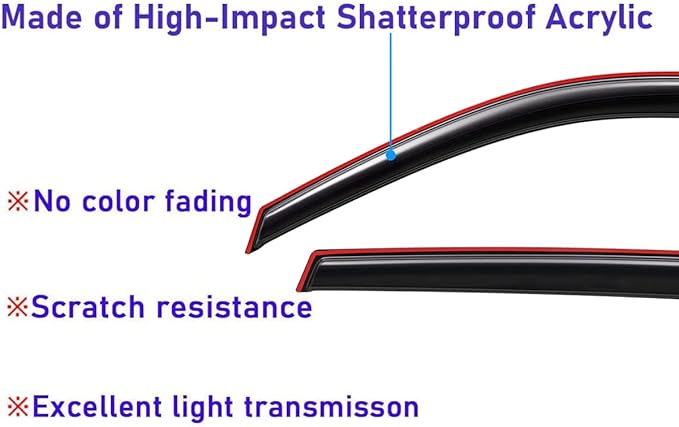 Lightronic Extra Durable Clip-on in-Channel Auto Vent Window Visor, Fits - Image 3