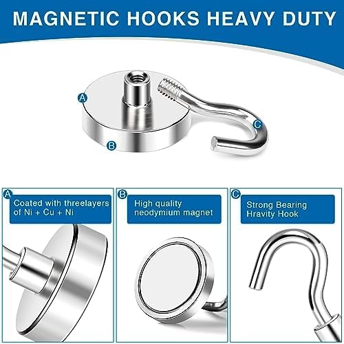 LOVIMAG Magnetic Hooks for Cruise Cabins, 40lbs Magnetic Hooks for Classroom - Image 5