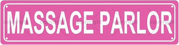 MASSAGE PARLOR Space Metal Tin Street Sign Bar Cafe Garage Cave Home Room Wall by Unknown