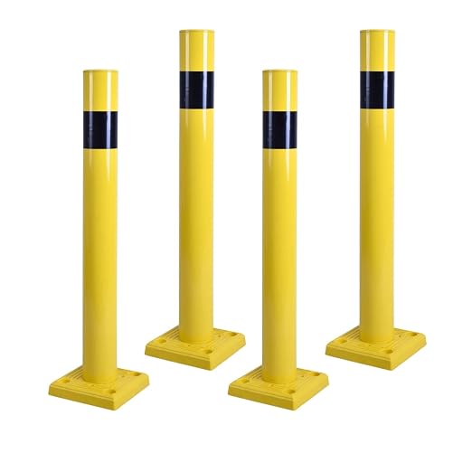 4 Pack 4" Diameter SpringBack Safety Bollard Post by OranclUS