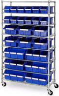 Heavy-Duty Steel Wire Shelving Storage Unit, 24-bin Rack by Unknown