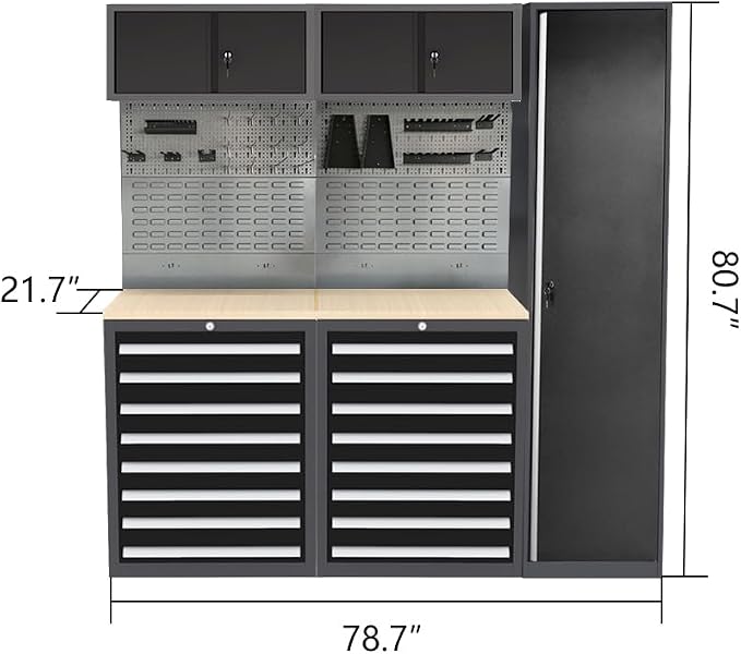 Metal Garage Cabinet Set, Heavy Duty - Image 2