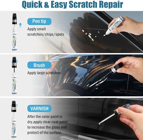 Radiant Black Touch Up Paint for Cars, Car Paint Scratch Repair Pen, Color - Image 5