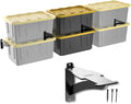 Koova Wall Mounted Tote Rack Storage System, Fits 27-Gallon Black and Yellow by Koova