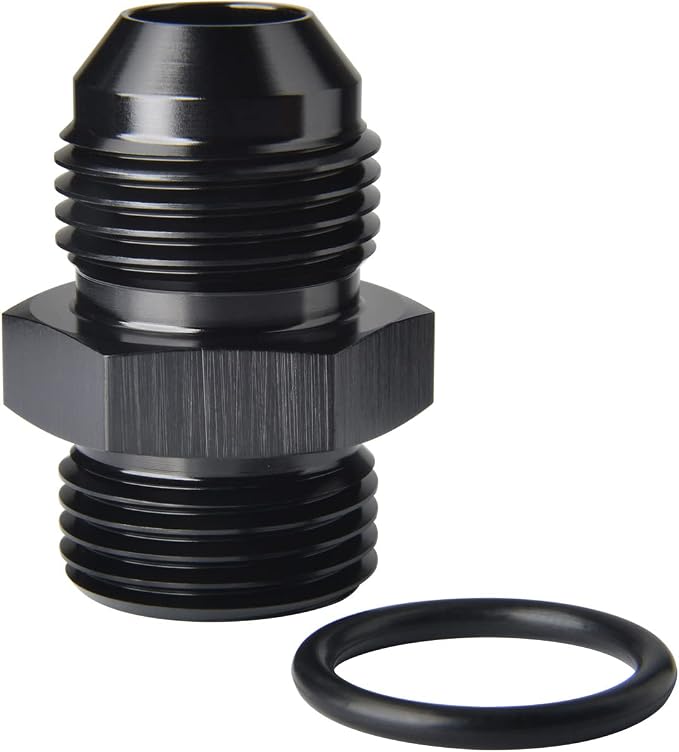 8AN Male Flare to 8AN ORB O-ring Boss Fuel Pump Rail Adapter Fitting Aluminum by Podavelle