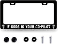 If Gods is Your Co-Pilot License Plate Frame Funny Jesus License Plate by RNKATIH
