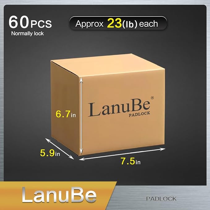 LanuBe Lock Laminated keyed Padlock, keyed Alike Locks, Normal Shackle - Image 6