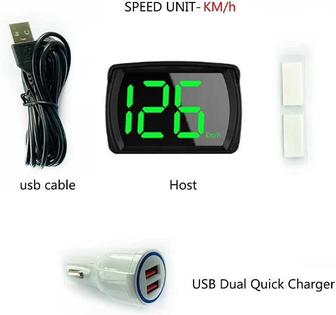 Shkalacar Car HUD Headup Display KM/H MPH GPS Digital Speedometer - Image 7