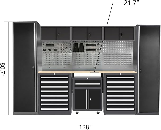JZD Steel Garage Storage Cabinet System - Image 2