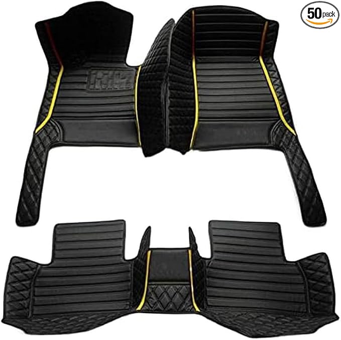 TAHALICustom Colors Car Floor Mats Black Pink by Unknown