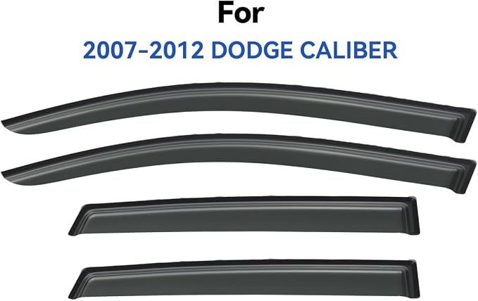 Window Visors Rain Guards for 2007-2012 Dodge Caliber, Out-Channel Window Vent - Image 2