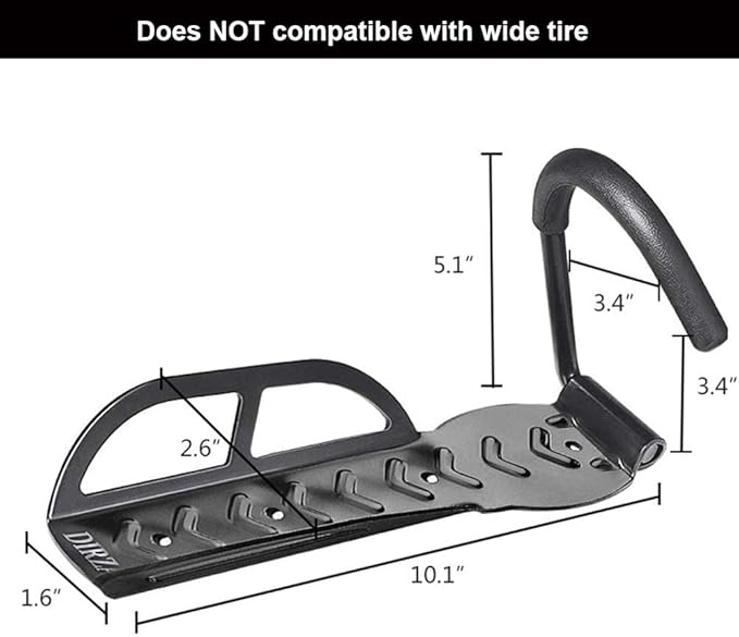 Dirza Bike Rack Garage Wall Mount Bike Hanger Storage System Vertical Bike Hook - Image 3