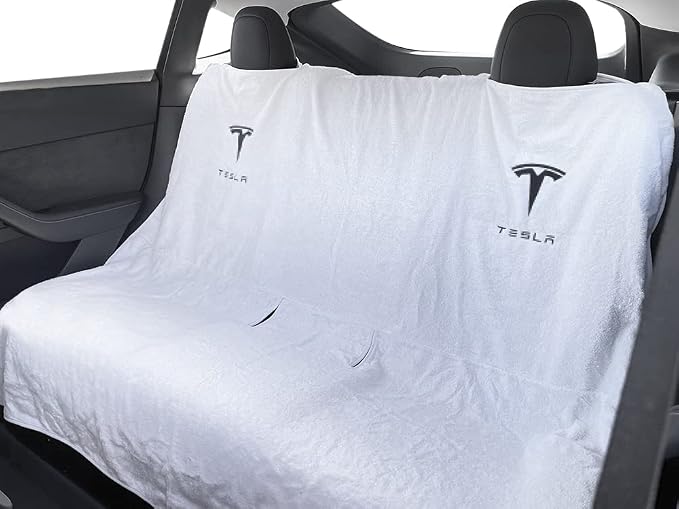 Compatible with Tesla Model Y/3 Premium Towel Car Rear Seat Cover by Piora