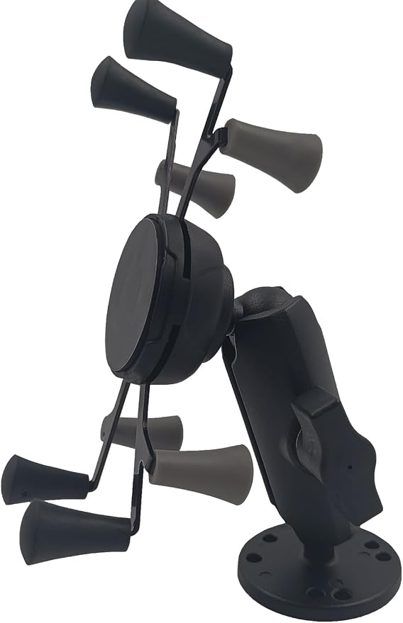 Strg Phone Mount with Drill-Down Round Base with Medium B Size 1" Ball Double by Strg