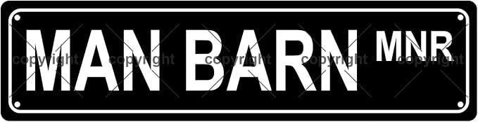MAN BARN MNR Space Metal Tin Street Sign Bar Cafe Garage Cave Home Room Wall by Unknown