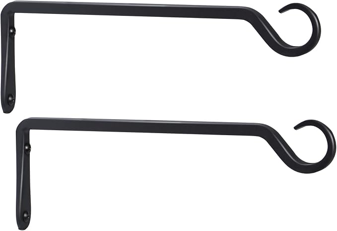 2 Pack Premium Forged Wall Hook, Sturdy Hanging Plant Bracket, Elegant Hook by YELOKIE