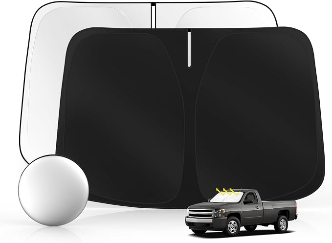 Windshield Sun Shade for Ch-evro-let/Chevy Silverado 1500 1500HD 1999-2006 by SULAGIWINDSHIELDSUNSHADE