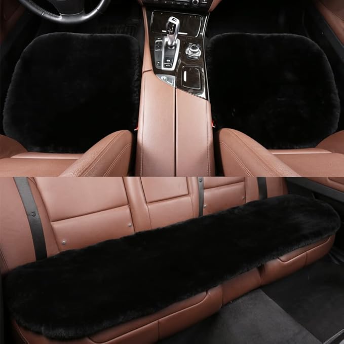 LLB Genuine Sheepskin Car Seat Cushion Seat Covers by LLB