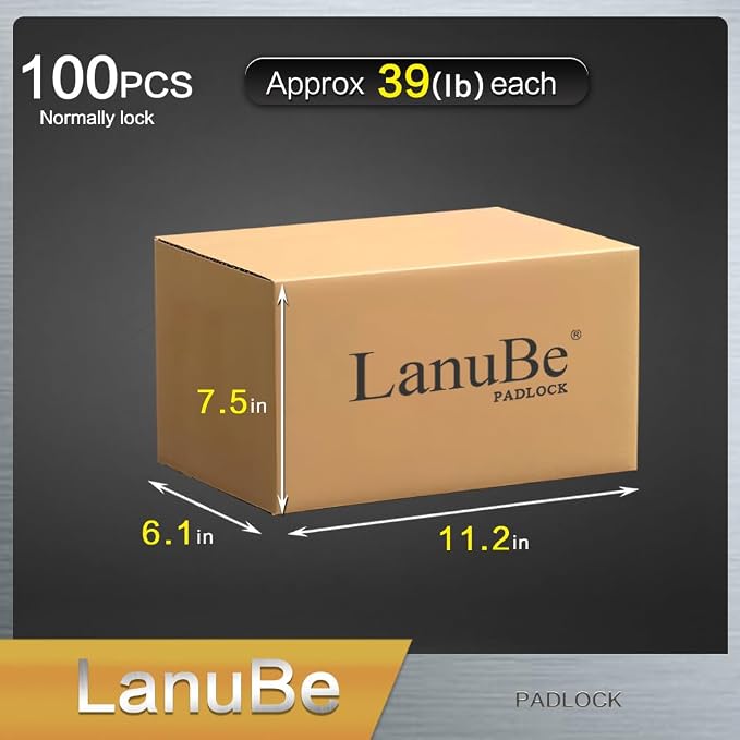 LanuBe Lock Laminated keyed Padlock, keyed Alike Locks, Normal Shackle - Image 4
