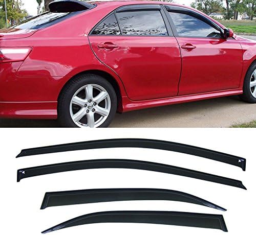 Wind Deflector Compatible with 2007-2011 Toyota Camry Sedan Smoke Sun/Rain - Image 3