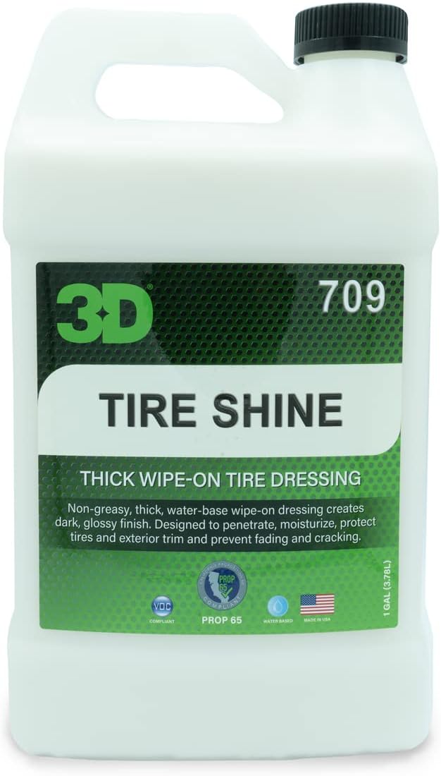 3D Tire Shine Gel – Water-Based, High Gloss Tire Dressing | Non-Greasy by 3DCarCare