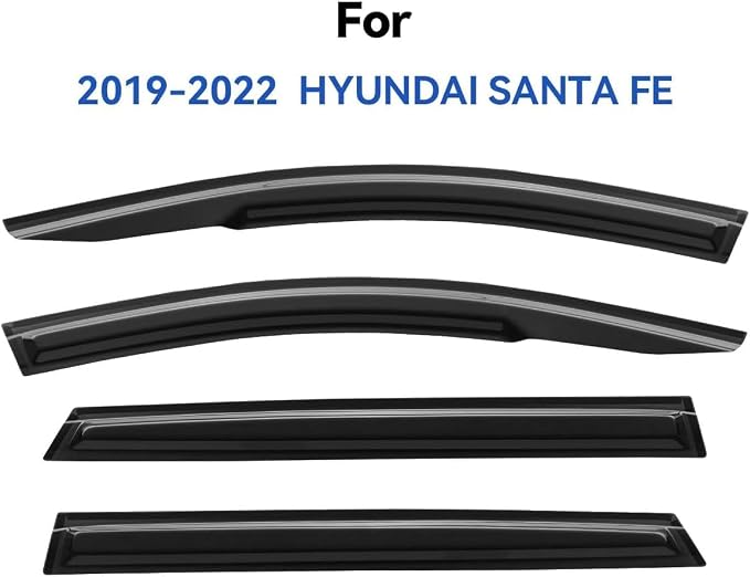 Window Visors Rain Guards for 2019 2020 2021 2022 2023 Hyundai Santa Fe - Image 2