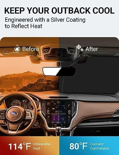 Proadsy for Subaru Outback 2020-2025 Windshield Sun Shade 4-Layer Foldable - Image 3