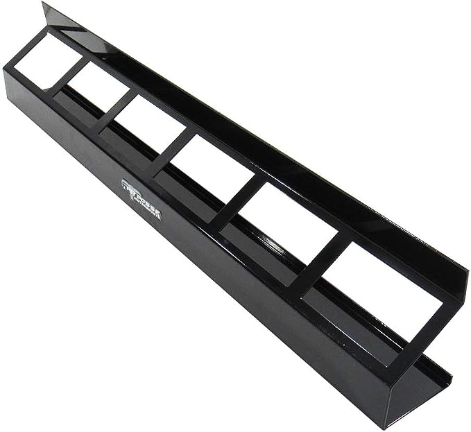 Pit Posse 304BK Six Quart Oil Can Rack Holder 32" Caddy Wall Hanger Aluminum - Image 6