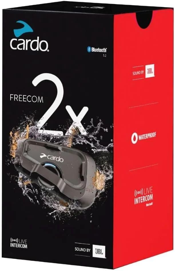 Cardo Systems FREECOM 2X Motorcycle 2-Way Helmet Bluetooth Communication System - Image 5