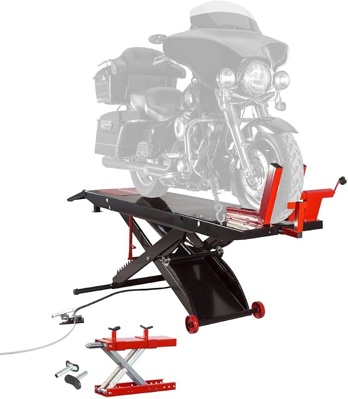 Black Widow BW-PROLIFT-HD Pneumatic ProLift Motorcycle Scissor Lift Table by BlackWidow