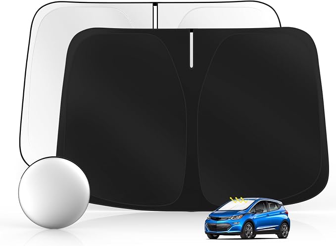 Windshield Sun Shade for Ch-evro-let/Chevy Bolt EV 2017-2024 Foldable Sunshade by SULAGIWINDSHIELDSUNSHADE