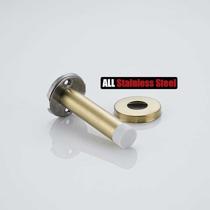 JQK Door Stopper Gold, 304 Stainless Steel Thicken 1mm Sound Dampening Door - Image 9